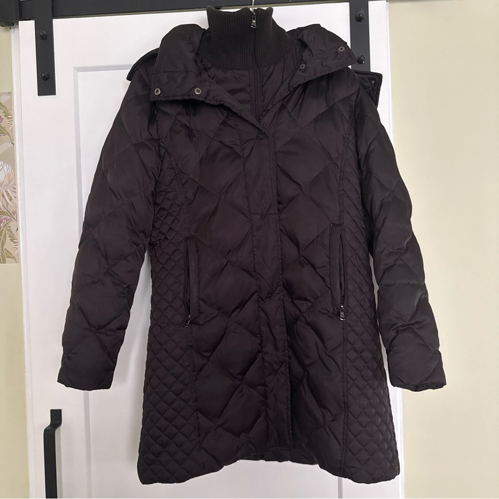 Kenneth Cole Women's Quilted Dark Brown Puffer Coat